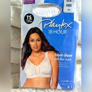Playtex 18 Hour Front Close Bra - White